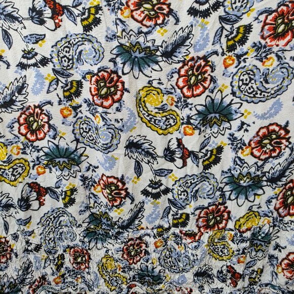 Floral Sleeveless Midi Dress Lightweight V-Neck Tiered Ruffle Hem Boho - Picture 7 of 8